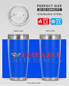 embrace differences Style 13#- autism- Tumbler