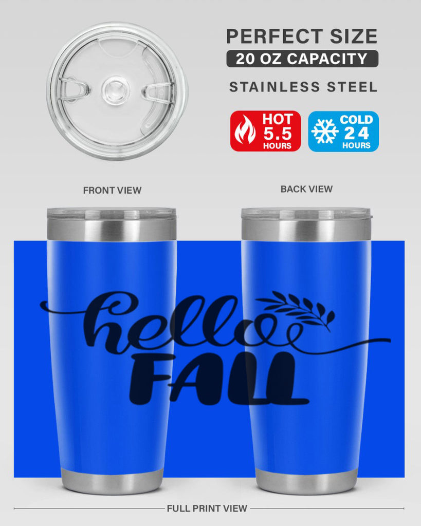 hello fall 54#- thanksgiving- Tumbler