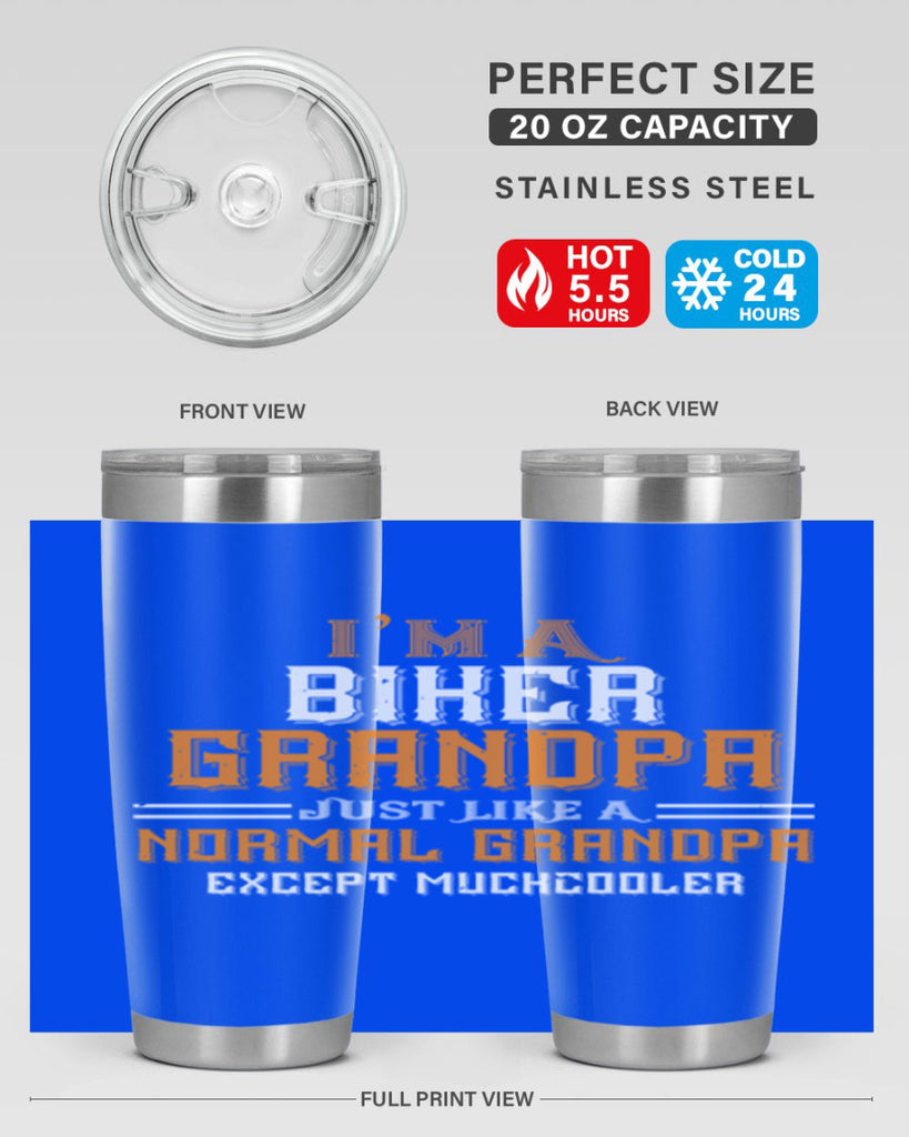 im a biker grandpa just like a normal grandpa except muchcooler 38#- grandpa - papa- Tumbler