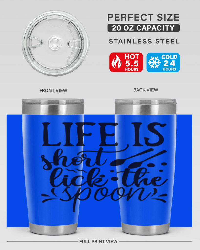 life is short lick the spoon 23#- kitchen- Tumbler