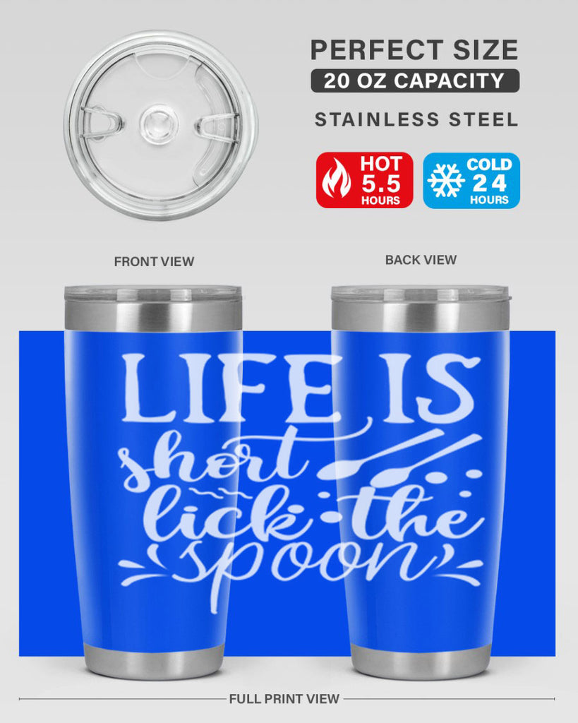 life is short lick the spoon 25#- kitchen- Tumbler