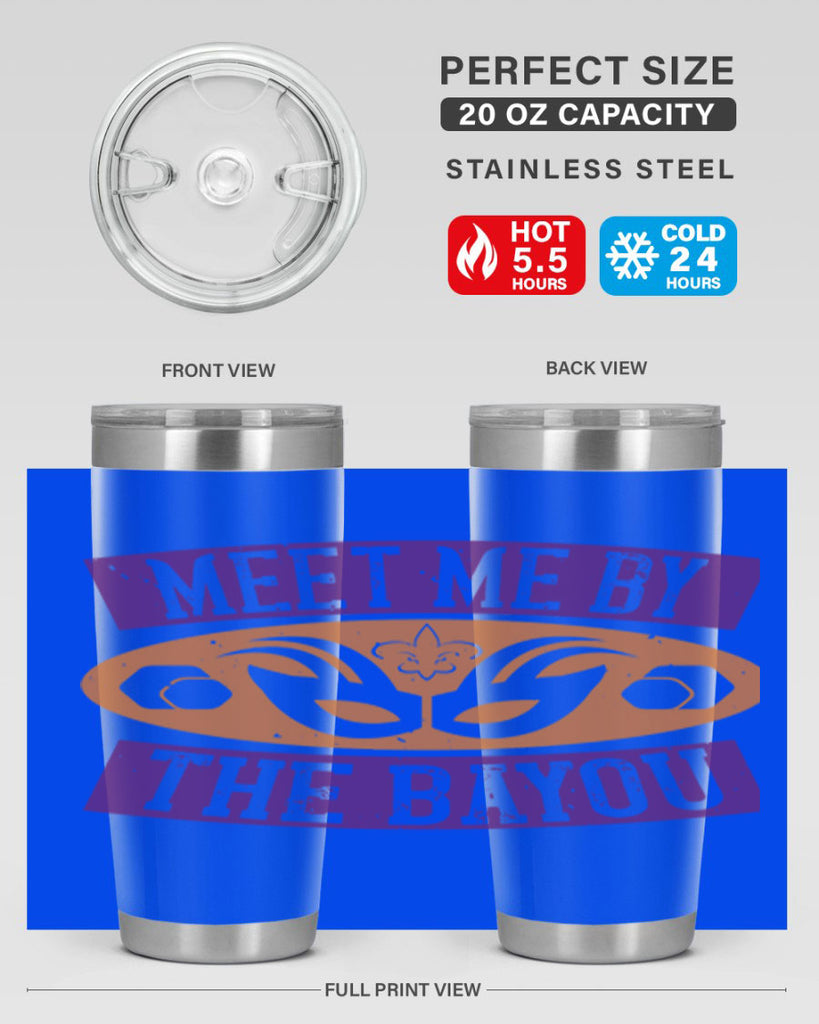 meet me by the bayou 45#- mardi gras- Tumbler