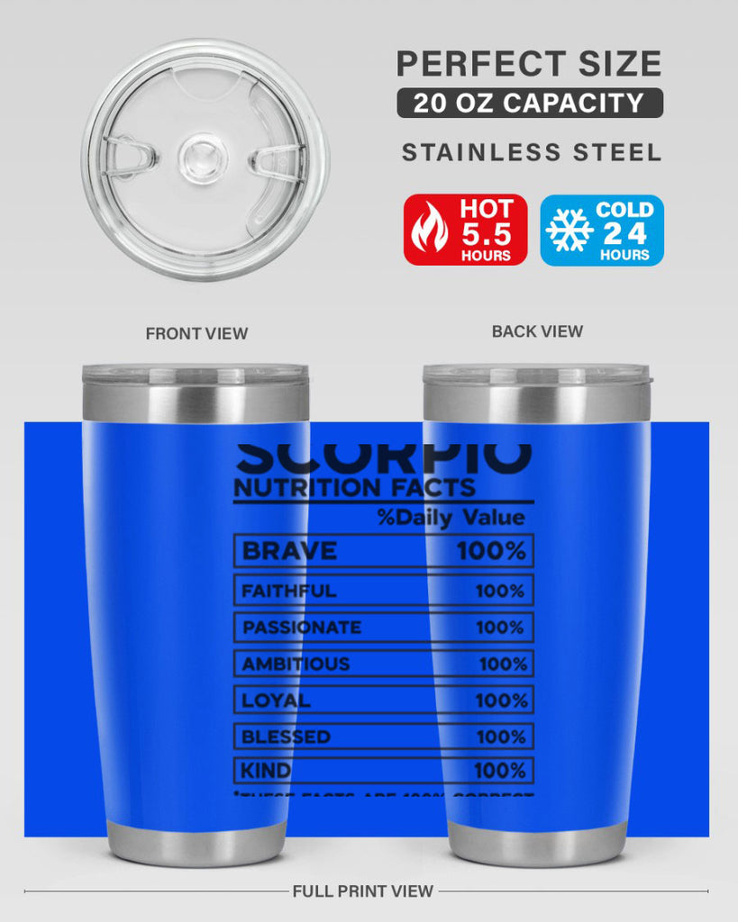 scorpio Nutrition Facts 434#- zodiac- Tumbler