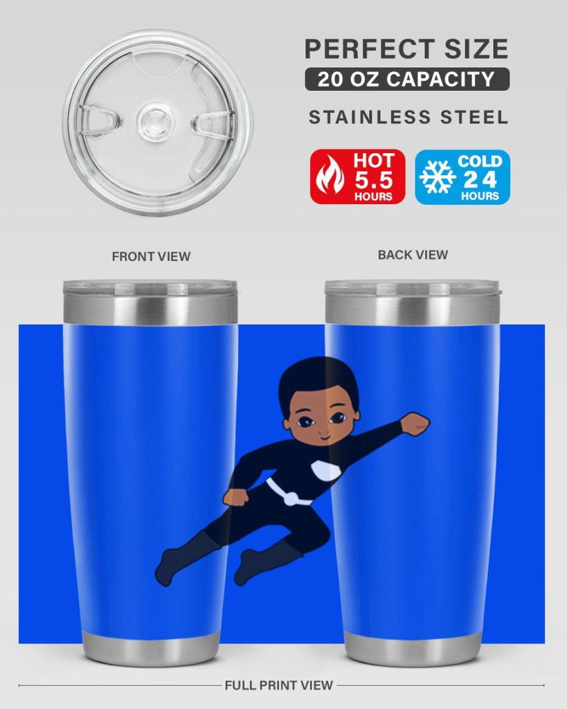 super kid 7#- black men - boys- tumbler