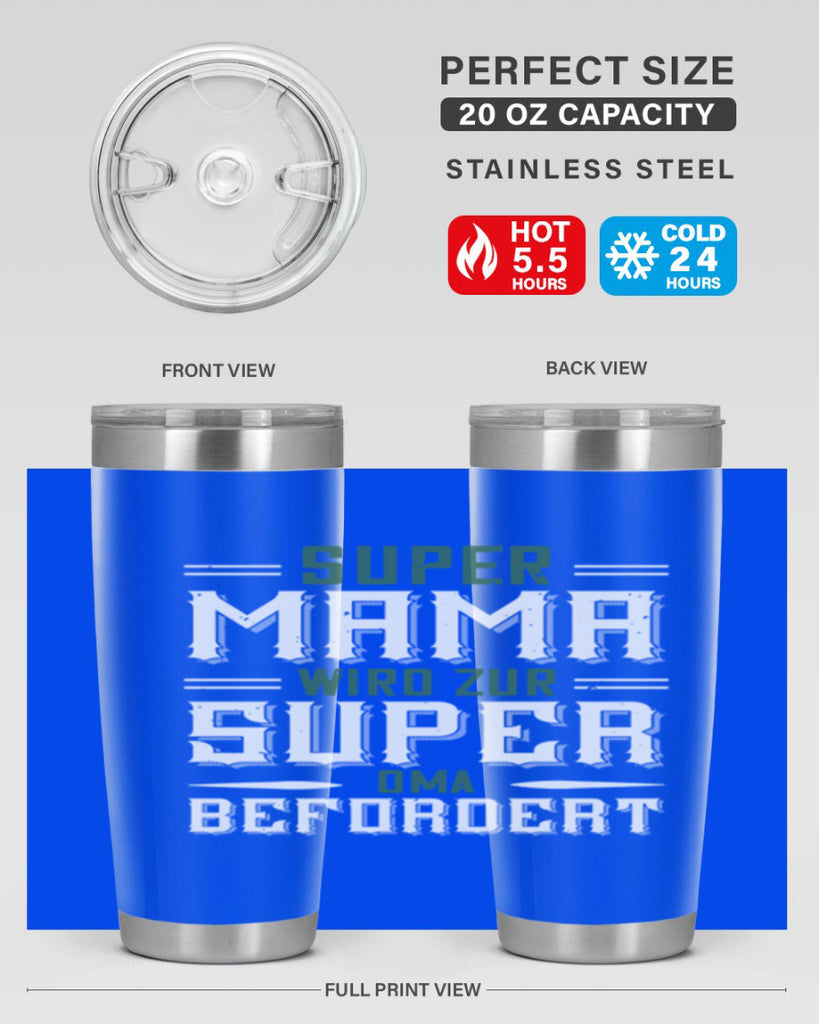 super mama wird zur 9#- grandpa - papa- Tumbler