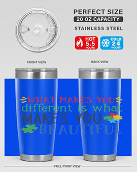 what makes you different is what makes you beautiful Style 3#- autism- Tumbler