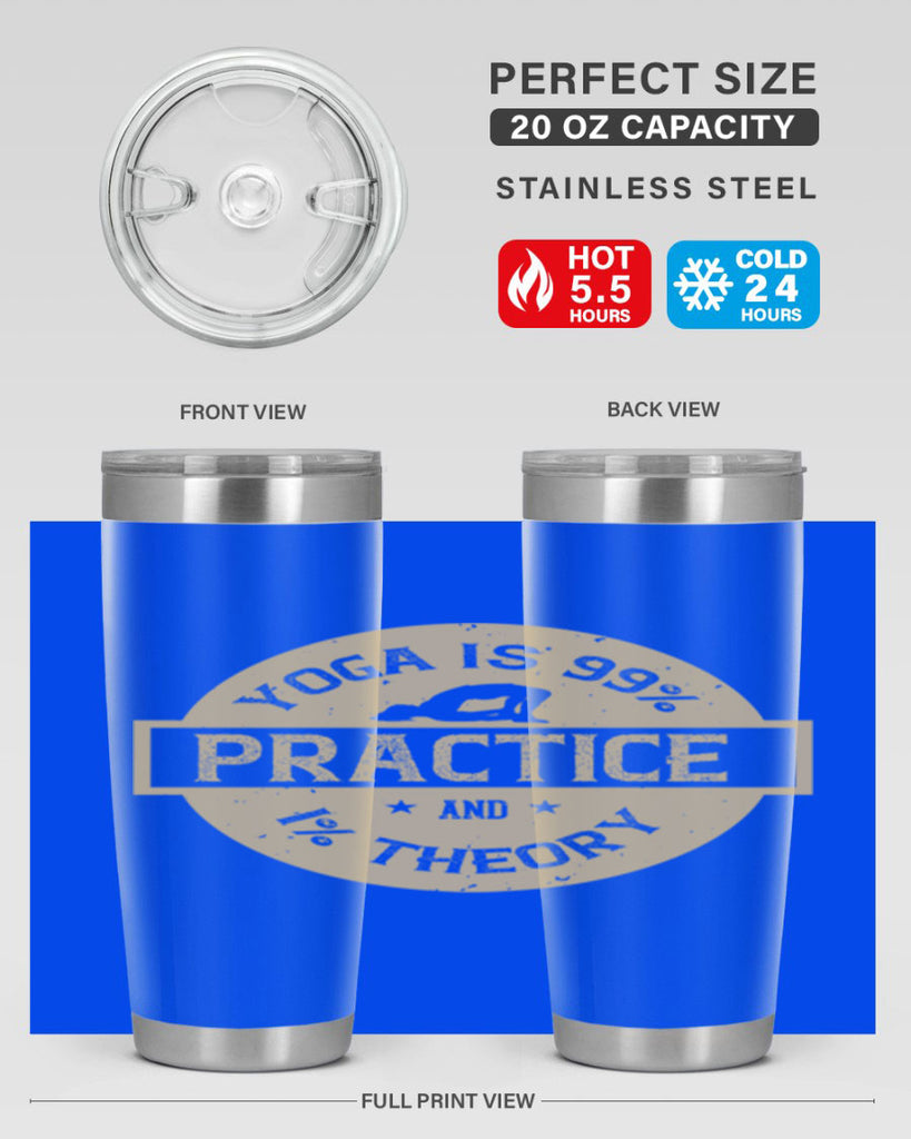 yoga is practice and theory 28#- yoga- Tumbler