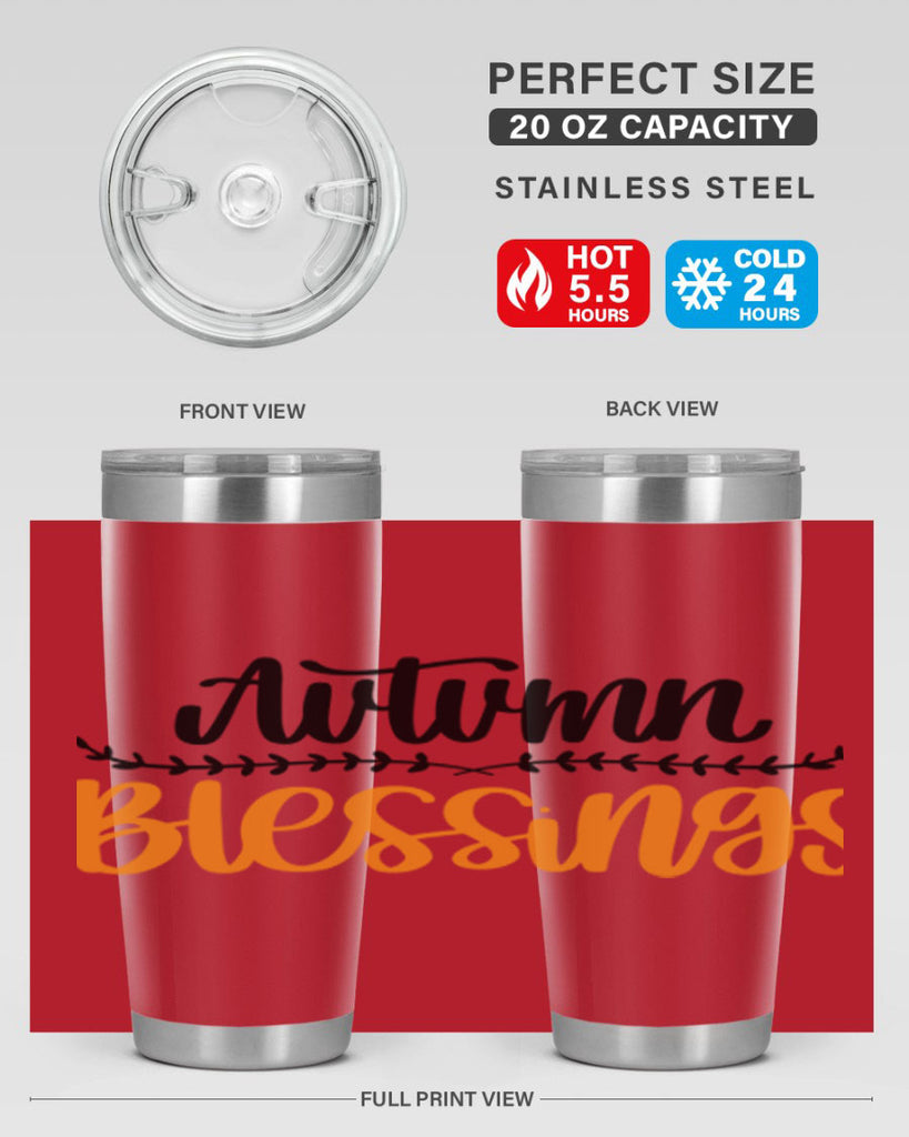 Autumn Blessings 473#- fall- Tumbler