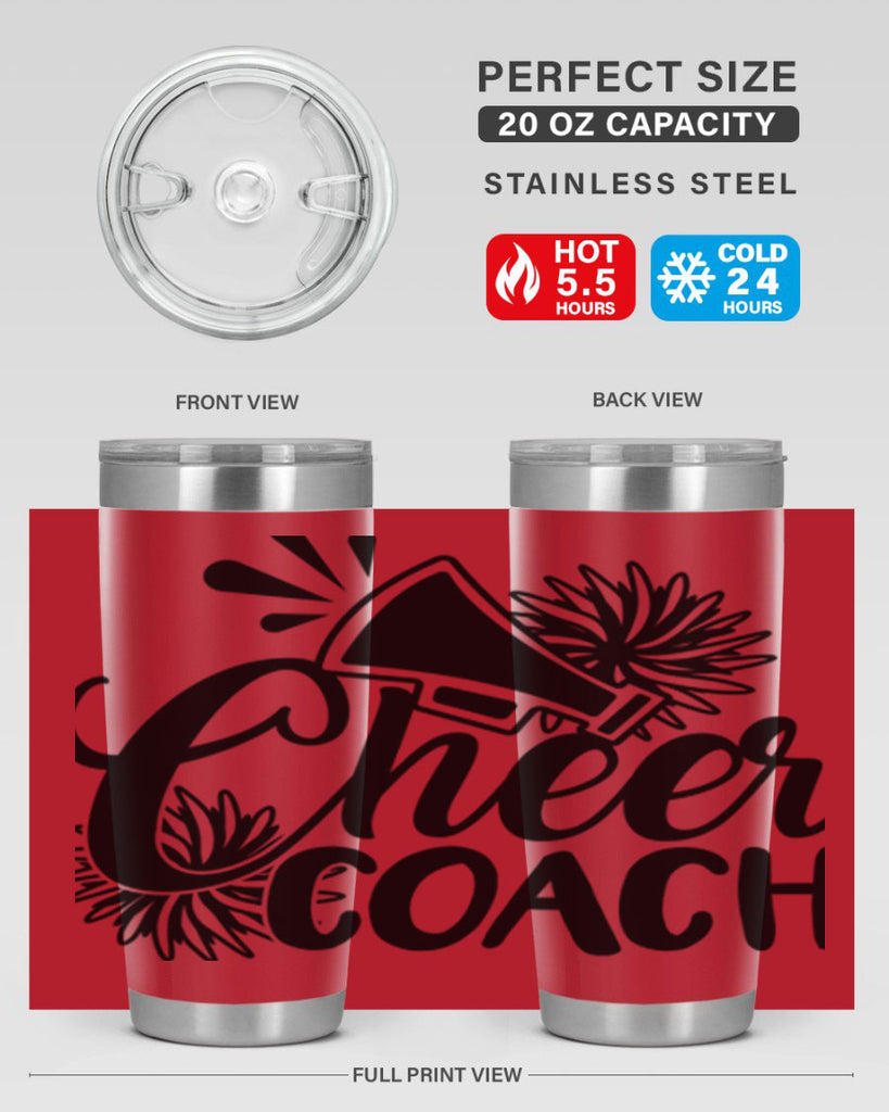Cheer coach 1392#- cheer- Tumbler