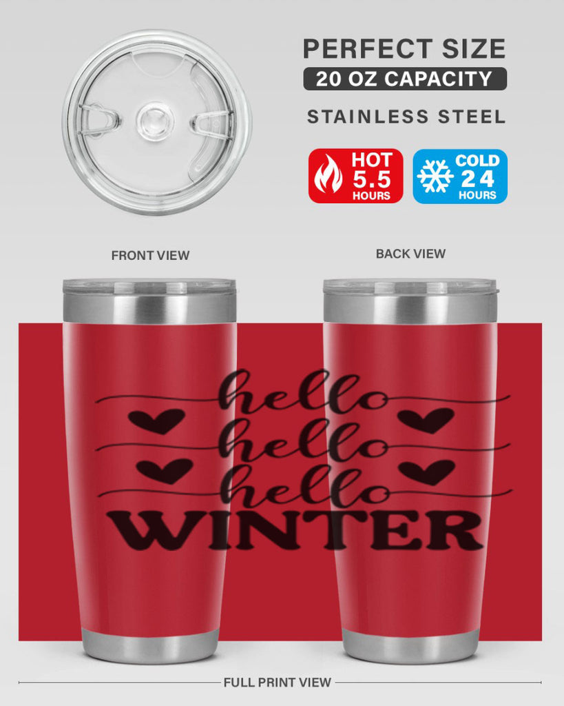 Hello Winter 167#- winter- Tumbler