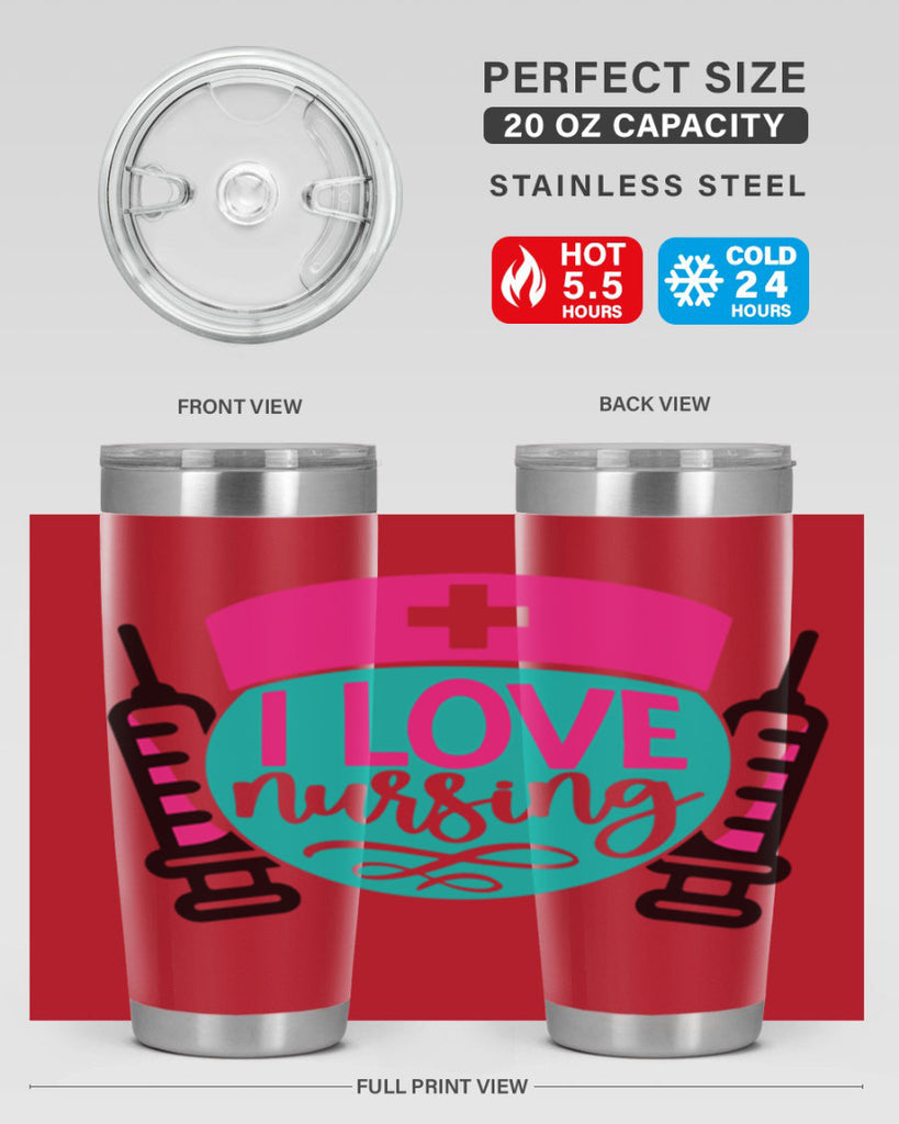 I Love Nursing Style Style 172#- nurse- tumbler