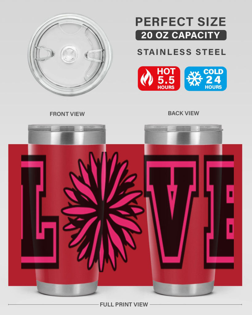 Love 694#- cheer- Tumbler