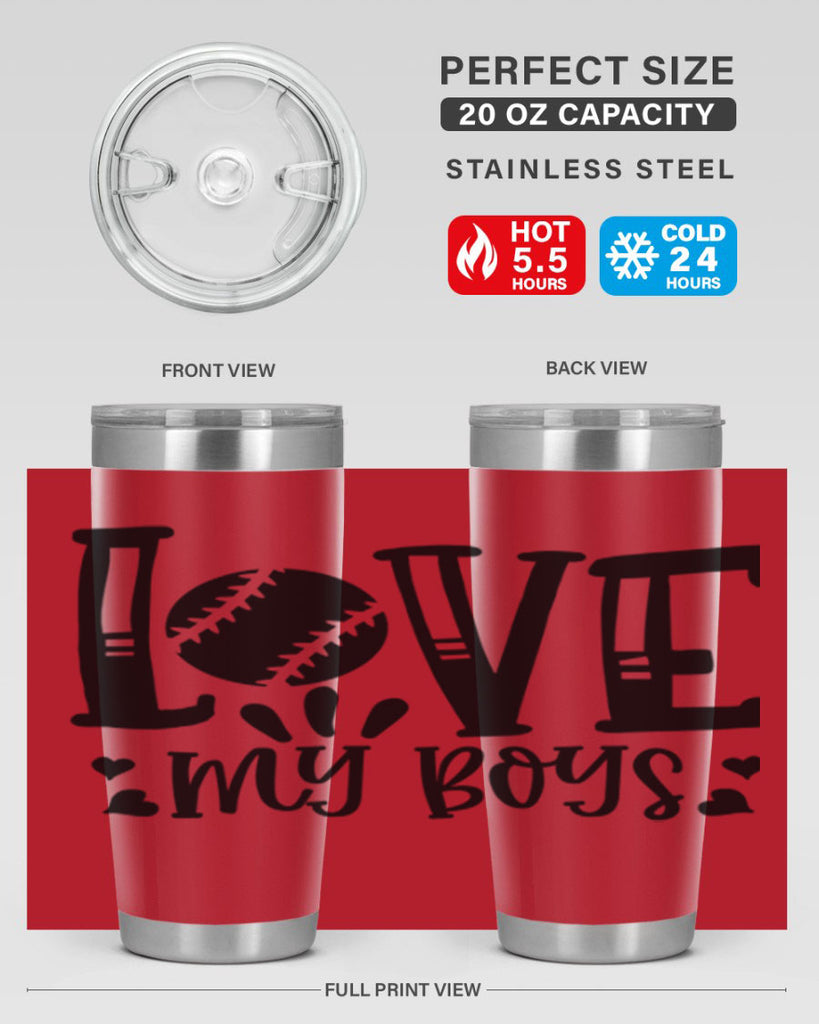 Love My Boys 2053#- baseball- Tumbler