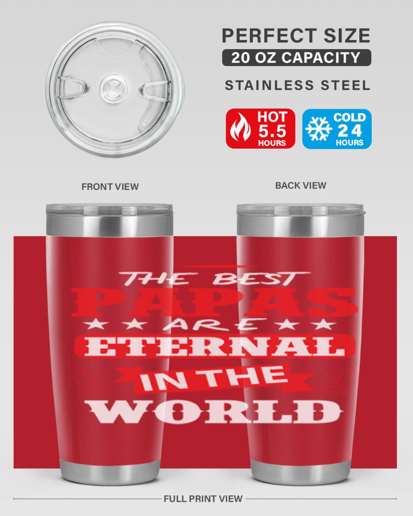 THE BEST PAPAS 108#- grandpa - papa- Tumbler