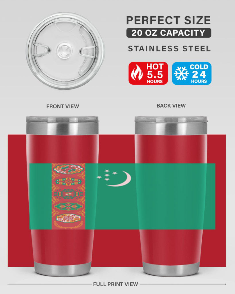 Turkmenistan 16#- world flags- Tumbler