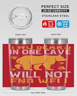 Two bears in one cave will not end well 39#- Bears- Tumbler