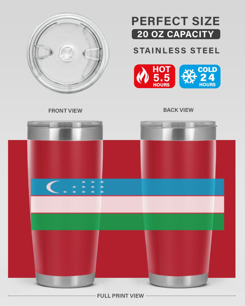Uzbekistan 8#- world flags- Tumbler