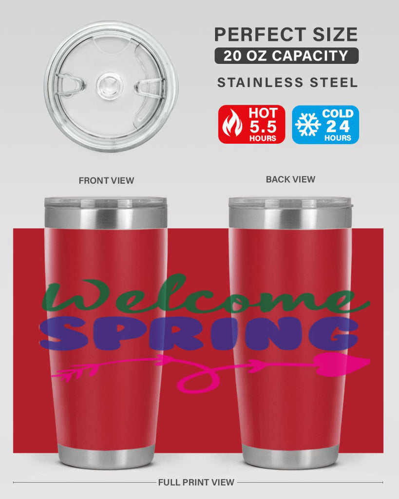 Welcome Spring 581#- spring- Tumbler
