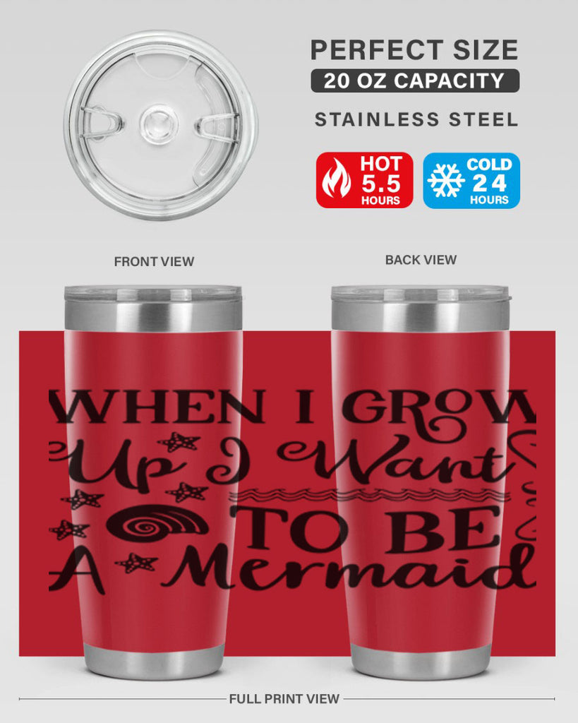 When i grow up i 665#- mermaid- Tumbler