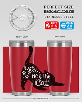 You Me The Cat Style 111#- cat- Tumbler