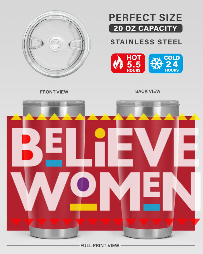 believewomen 254#- black words phrases- Cotton Tank