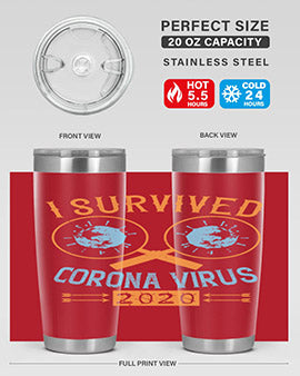 i survived corona virus Style 34#- corona virus- Tumbler