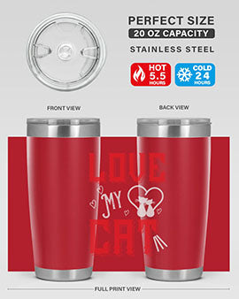 love my cat Style 67#- cat- Tumbler