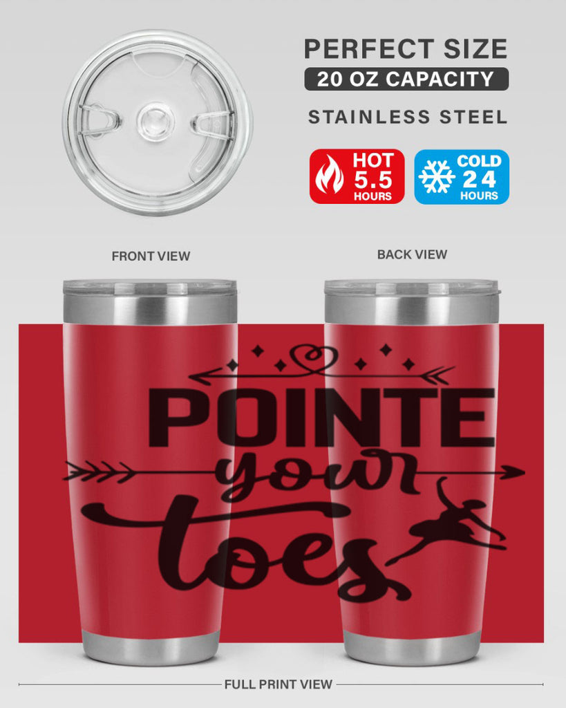 pointe your toes 72#- ballet- Tumbler