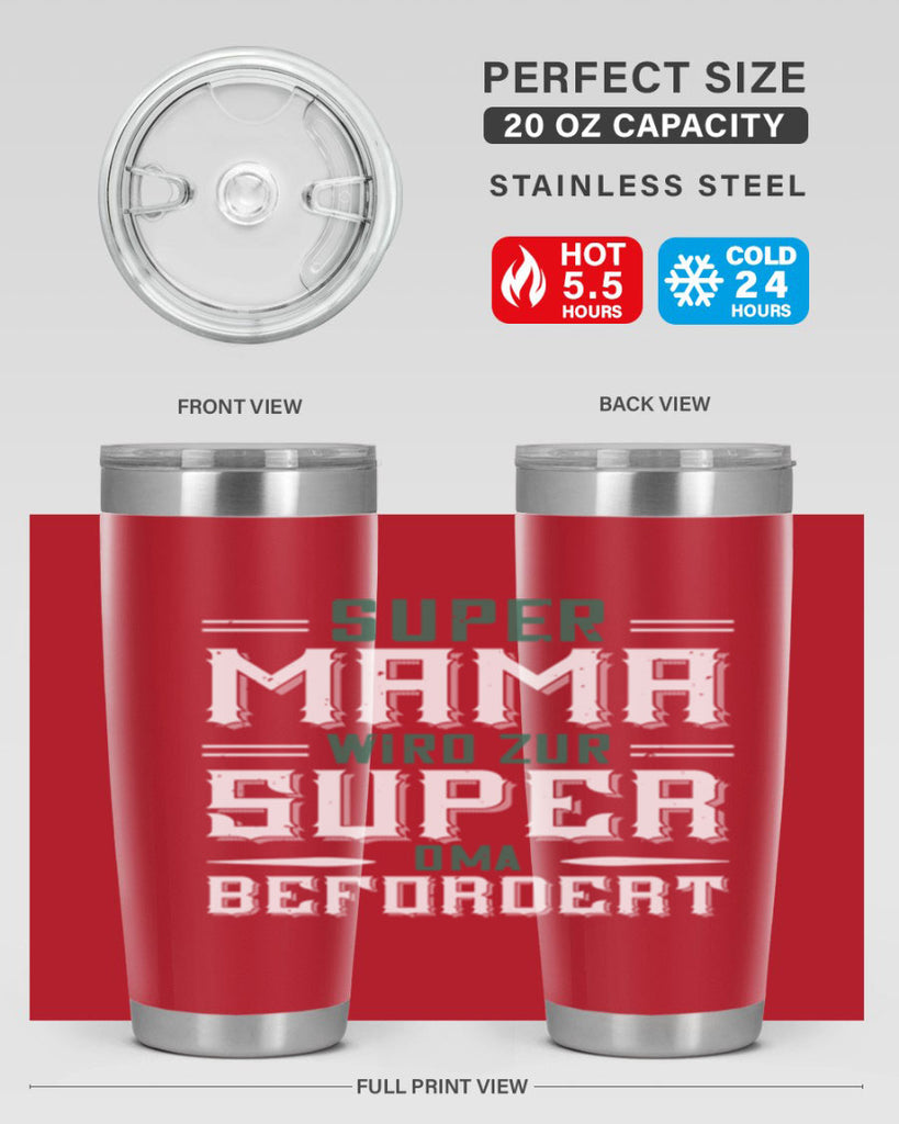 super mama wird zur 9#- grandpa - papa- Tumbler
