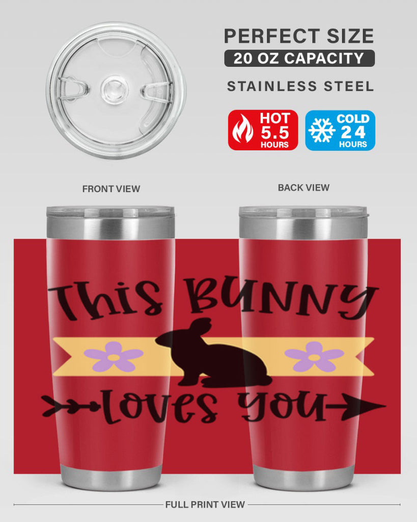 this bunny loves you 10#- easter- Tumbler
