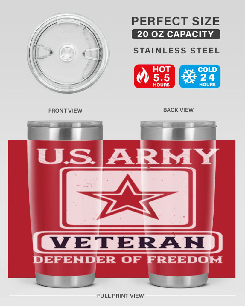 us army veteran defender of freedom 14#- Veterns Day- Tumbler