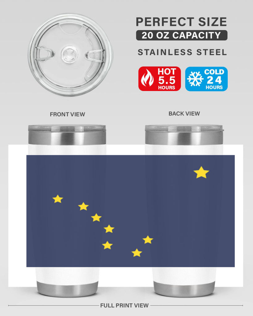 Alaska 50#- Us Flags- Tumbler