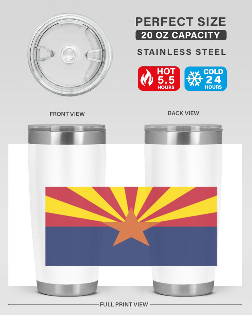 Arizona 49#- Us Flags- Tumbler