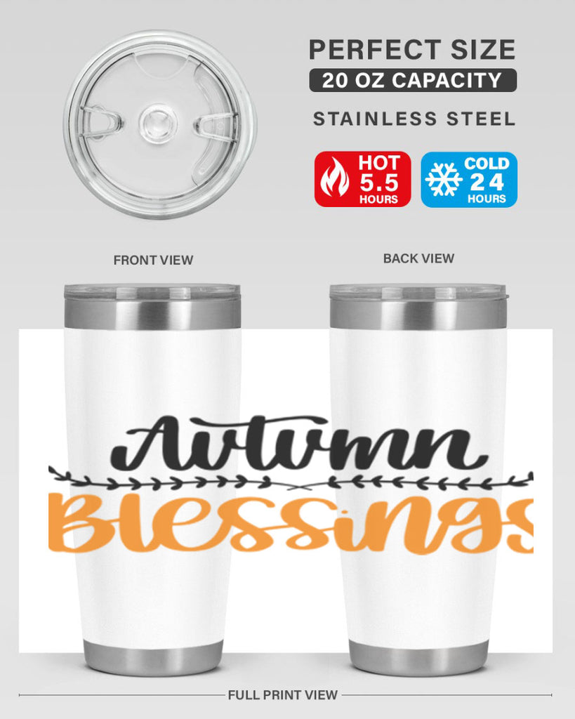 Autumn Blessings 473#- fall- Tumbler