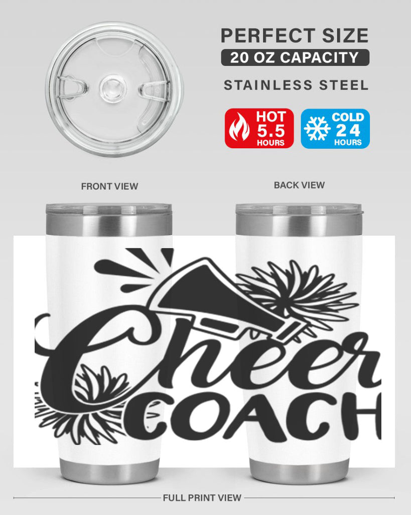 Cheer coach 1392#- cheer- Tumbler