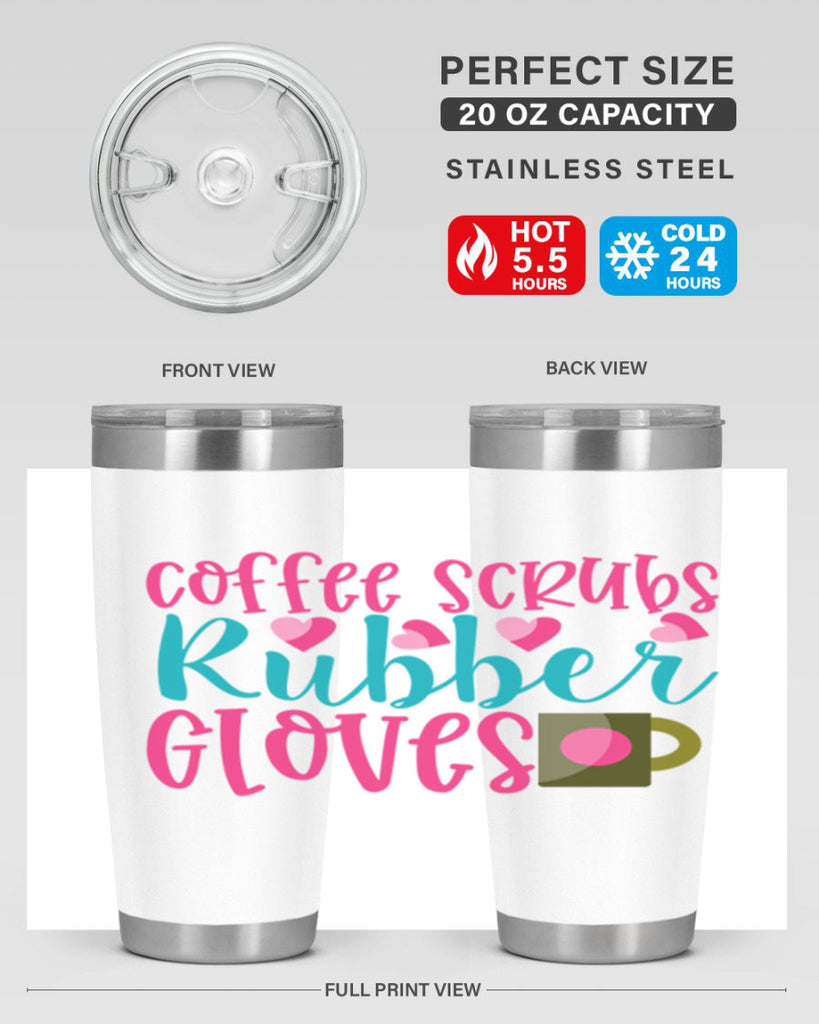 Coffee Scrubs Rubber Gloves Style Style 208#- nurse- tumbler