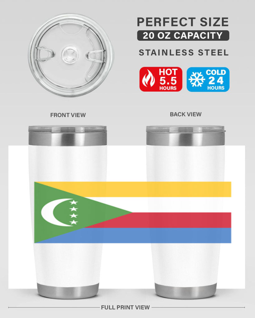 Comoros 160#- world flags- Tumbler