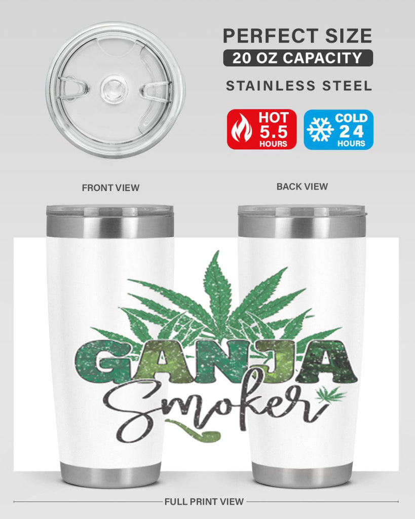 Ganja Smoker Sublimation 89#- marijuana- Tumbler