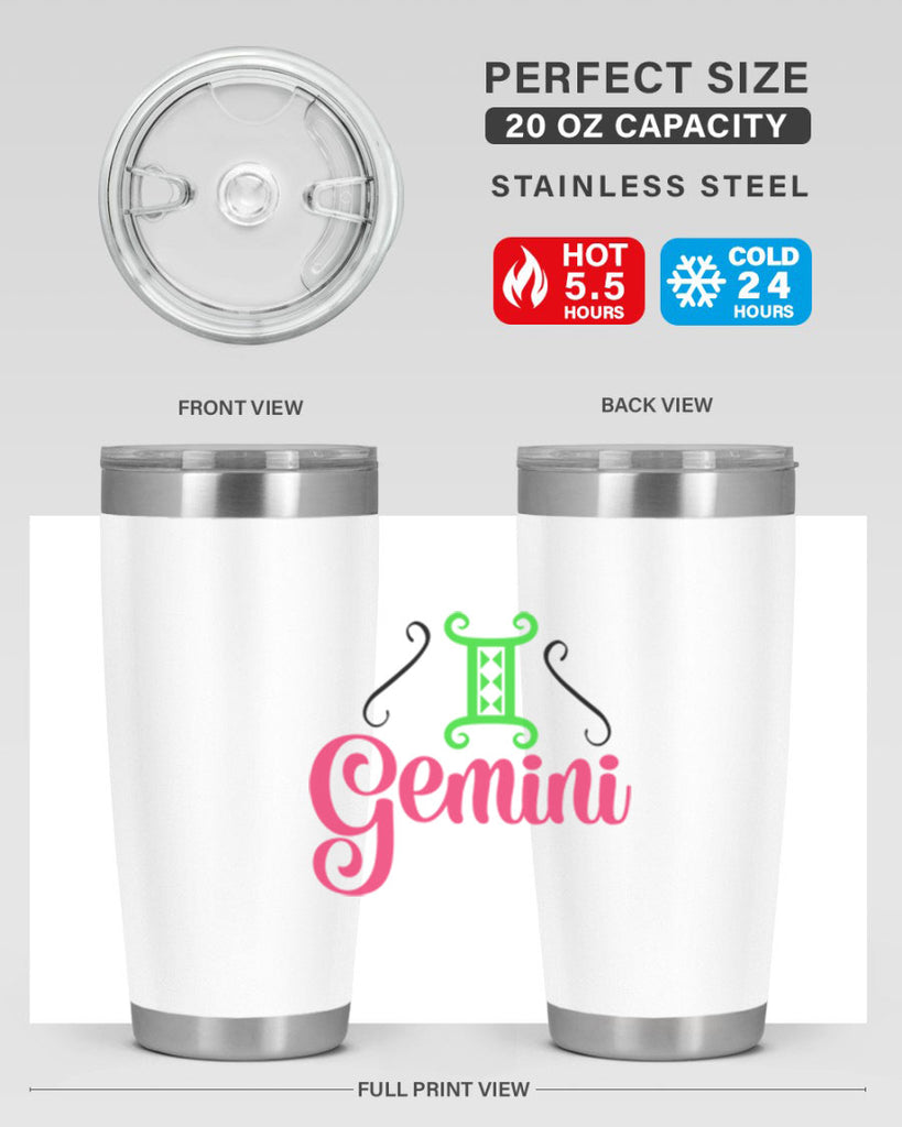Gemini 224#- zodiac- Tumbler