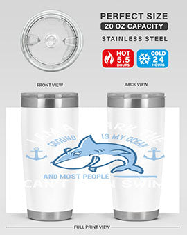 I am a shark the ground is my ocean and most people cant even swim Style 84#- shark  fish- Tumbler