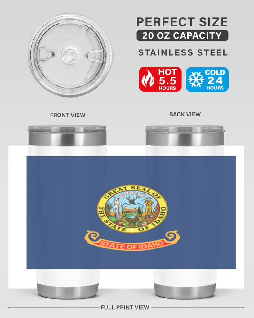 Idaho 40#- Us Flags- Tumbler