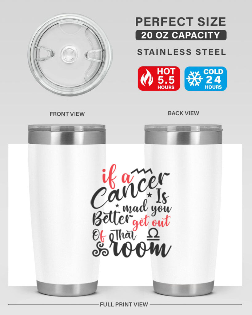 If A Cancer Is Mad You Better Get Out Of That Room 250#- zodiac- Tumbler