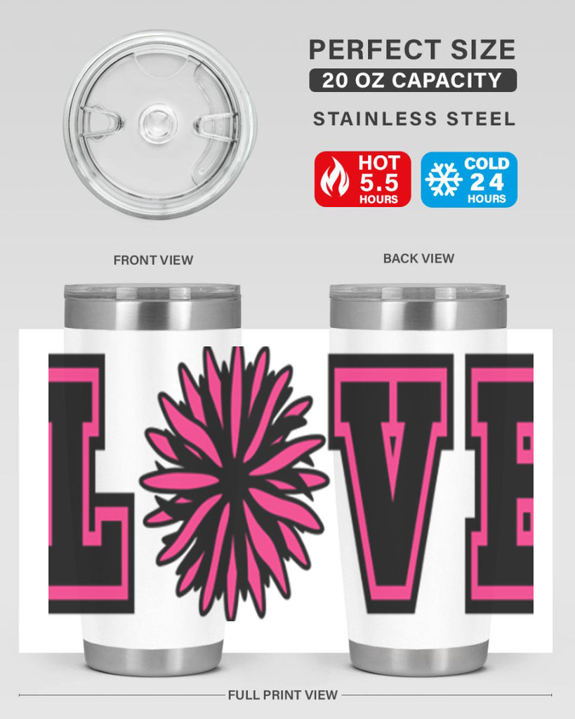 Love 694#- cheer- Tumbler