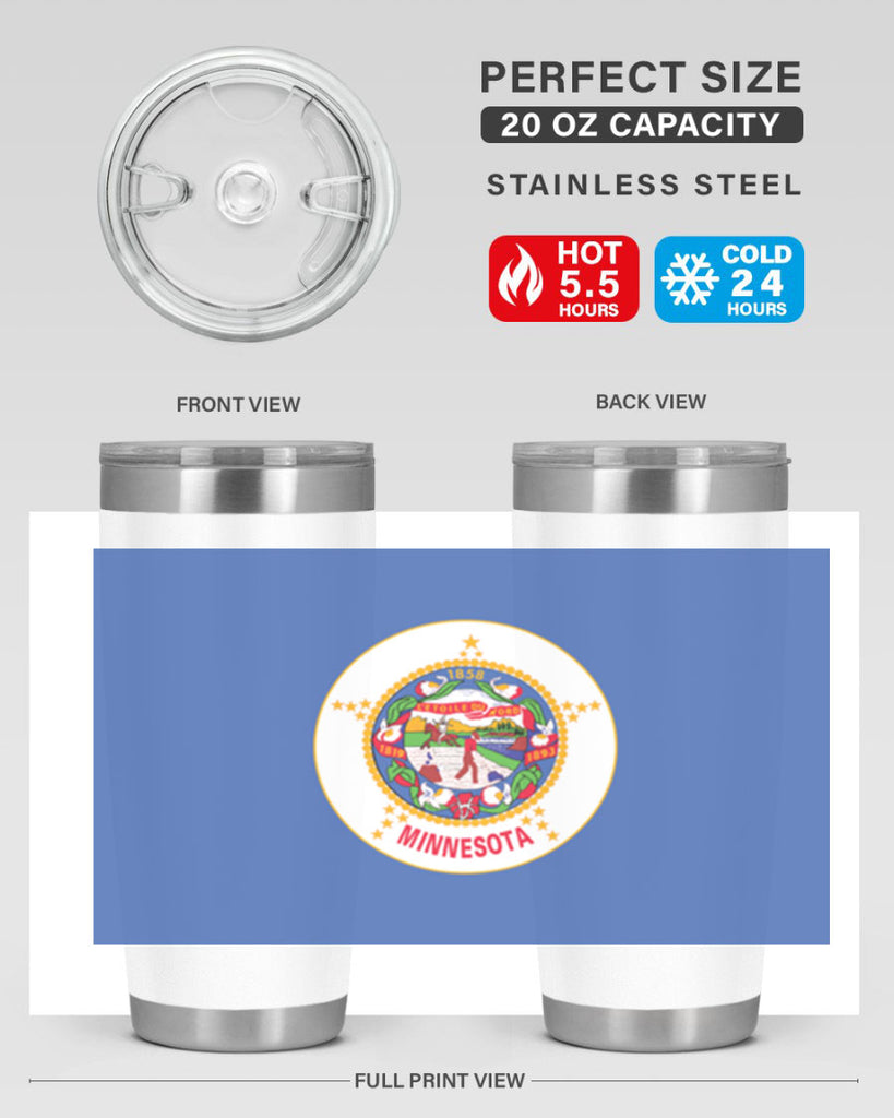 Minnesota 29#- Us Flags- Tumbler