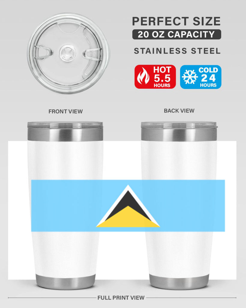 Saint Lucia 51#- world flags- Tumbler