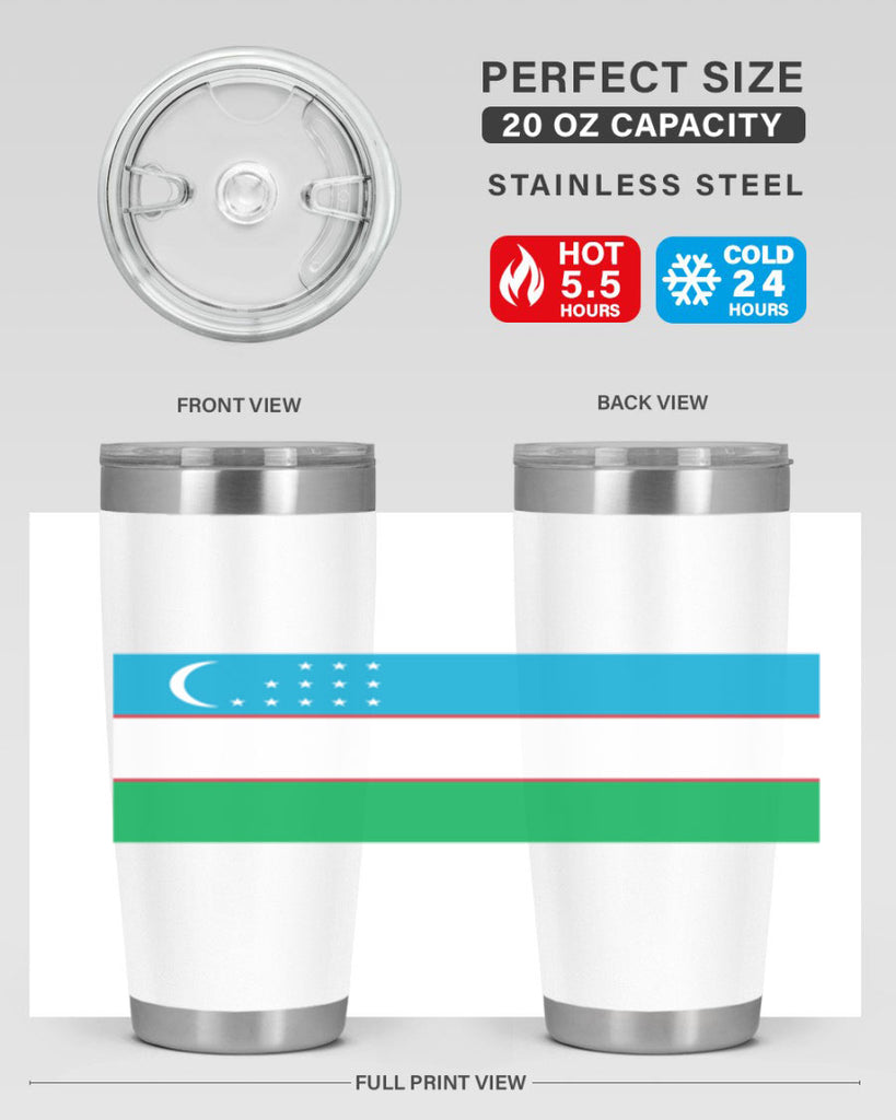 Uzbekistan 8#- world flags- Tumbler