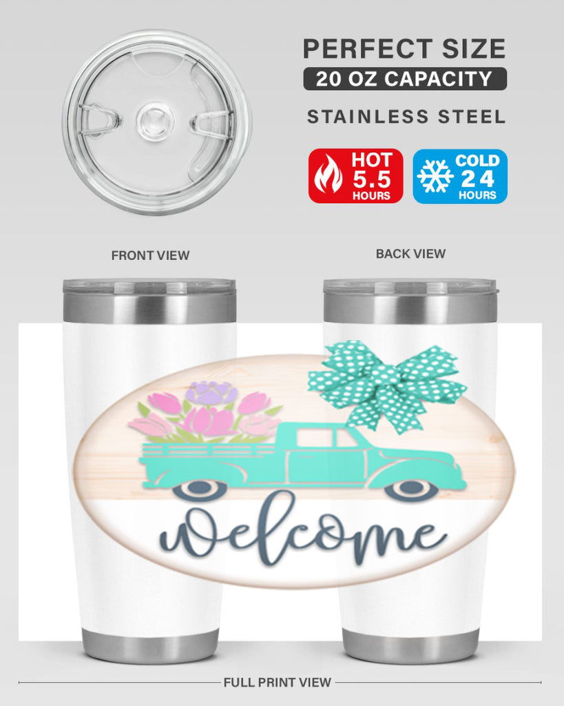 Welcome spring truck Mockup578#- spring- Tumbler