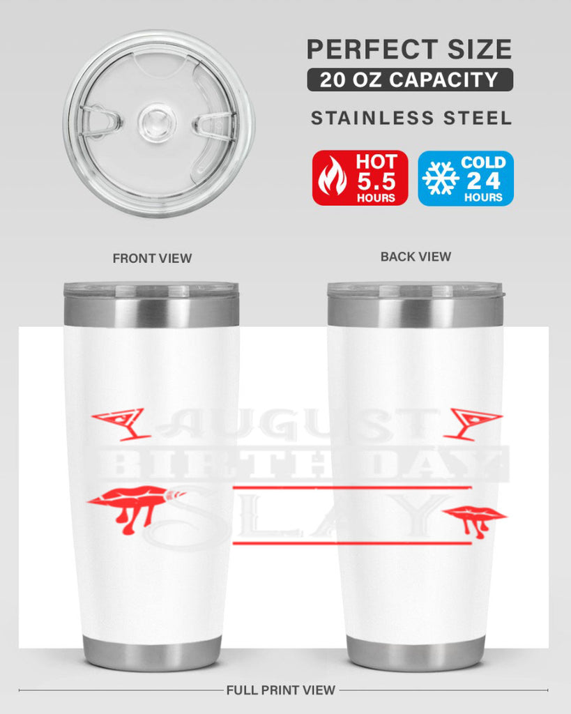 august birthday slay Style 61#- birthday- tumbler