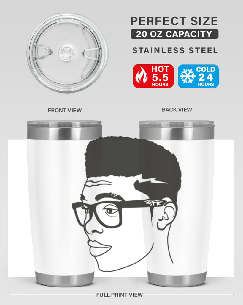 beardman 42#- black men - boys- tumbler