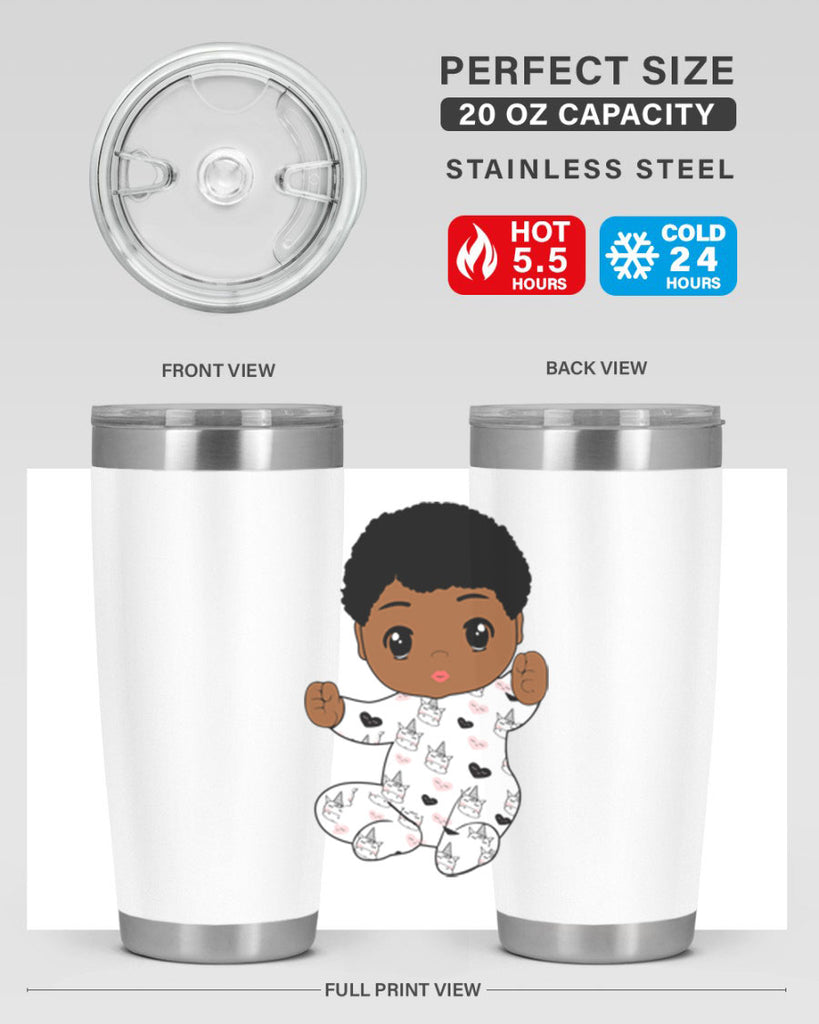black baby boy 8#- black men - boys- tumbler